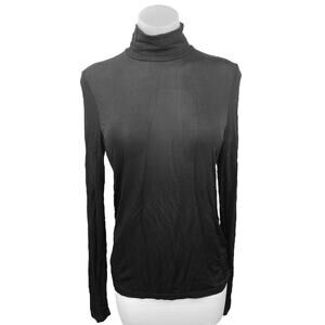 Stockholm Atelier & Other Stories Black Sheer Mesh Long Sleeve Turtleneck Top 4